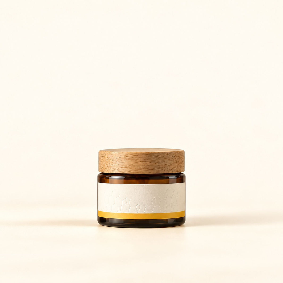Baume Lèvres à la Cire d'Abeille, petit pot en verre ambré